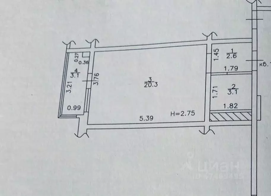 Студия Краснодарский край, Анапа Анапское ш., 24к4 (29.1 м) - Фото 2