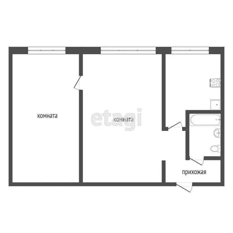 2-комнатная квартира: Центральный, Советская улица, 18 (42.2 м) - Фото 0
