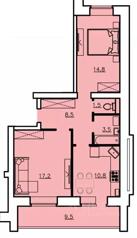 2-к кв. Владимирская область, Александров  (32.0 м) - Фото 0