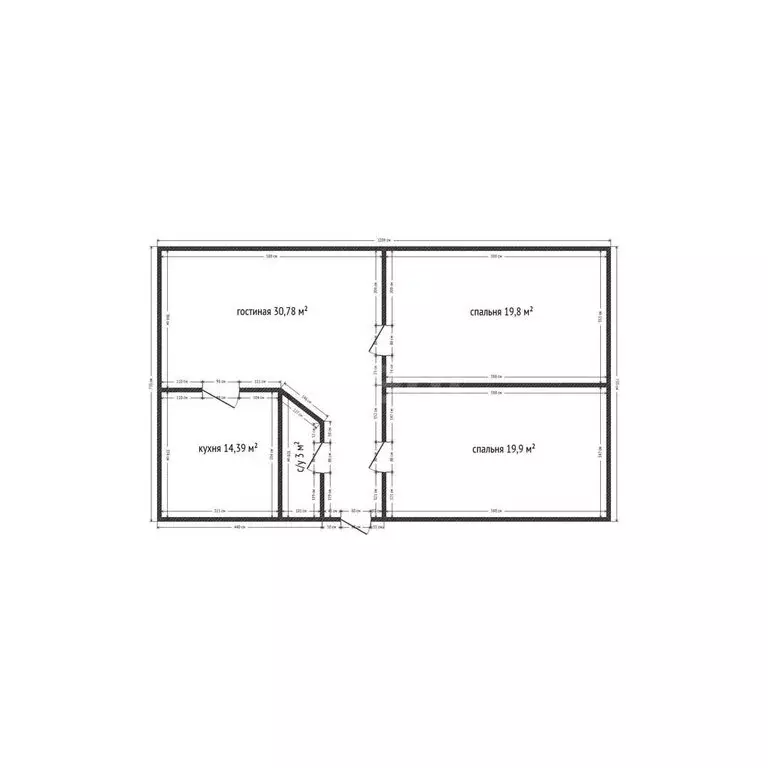 3-комнатная квартира: Махачкала, 1-й тупик Каммаева, 17 (85 м) - Фото 1