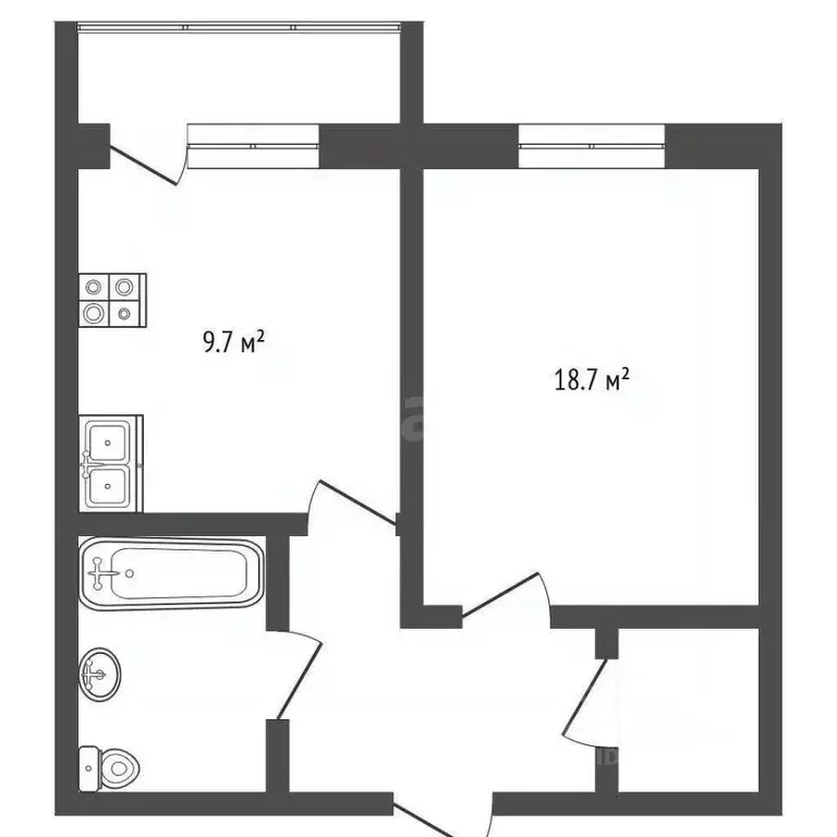 1-к кв. Московская область, Талдом ул. Шишунова, 10 (42.7 м) - Фото 2