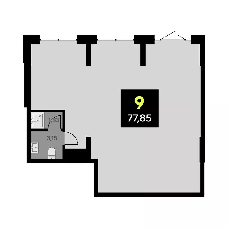 Офис (77.85 м) - Фото 2