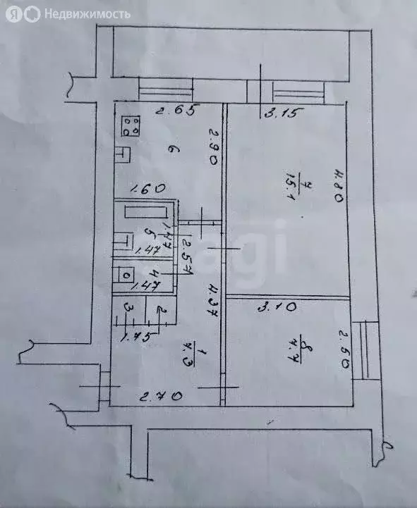 2-комнатная квартира: Липецк, улица Валентины Терешковой, 26 (41.9 м) - Фото 1