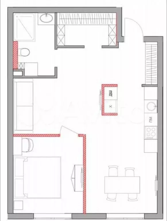 3-к. квартира, 56 м, 2/7 эт. - Фото 0