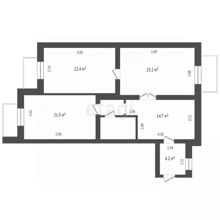 Офис в Тюменская область, Тюмень ул. Грибоедова, 13 (95 м) - Фото 1