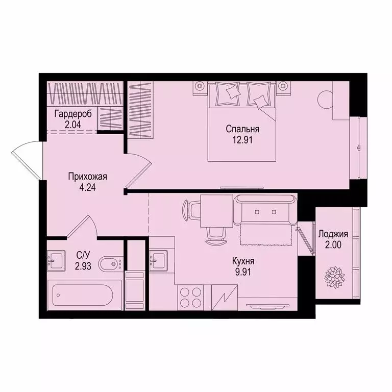 1-комнатная квартира: Всеволожский район, Заневское городское ... - Фото 1