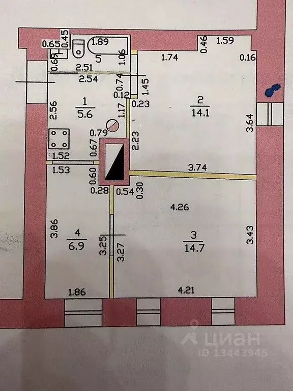 2-к кв. Тамбовская область, Тамбов ул. Карла Маркса, 148 (44.0 м) - Фото 2
