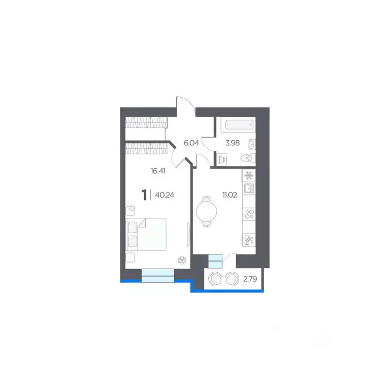 1-к кв. Рязанская область, Рязанский муниципальный округ, с. Дядьково ... - Фото 1