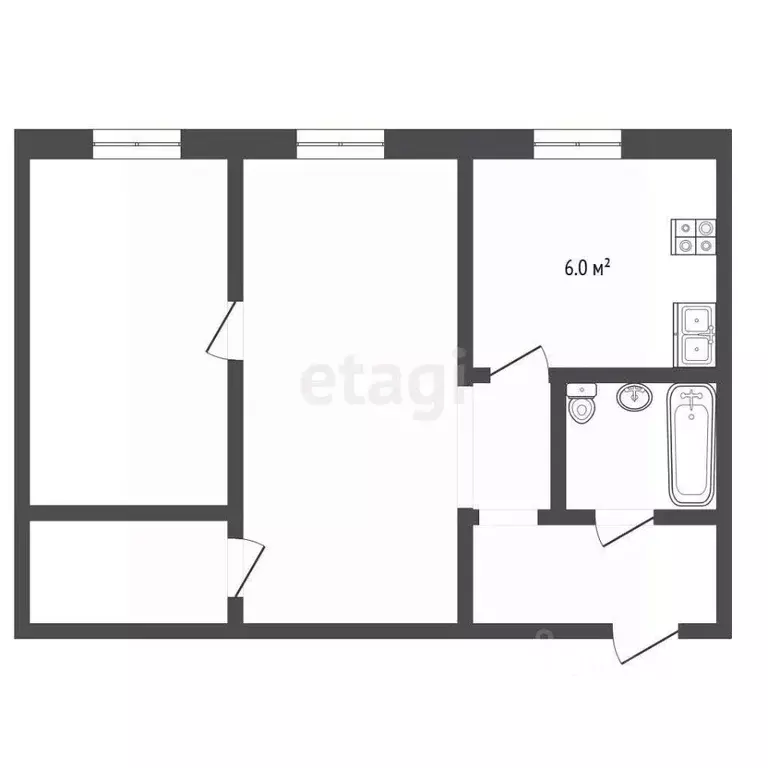 2-к кв. Забайкальский край, Чита ул. Ленина, 160 (41.5 м) - Фото 2