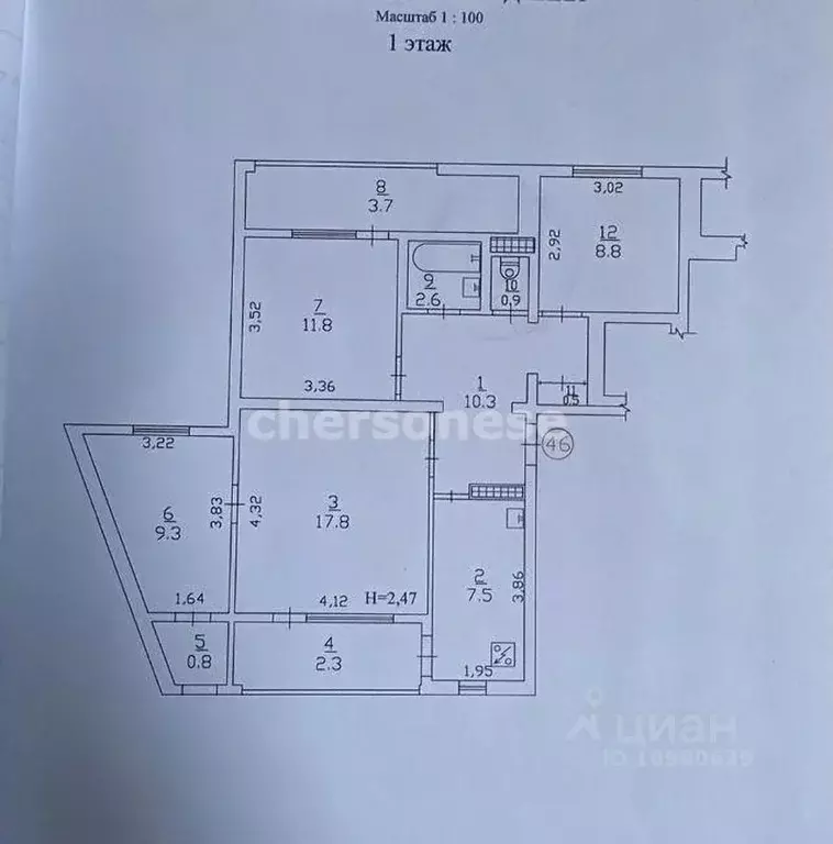 4-к кв. Севастополь ул. Громова, 62 (82.2 м) - Фото 2