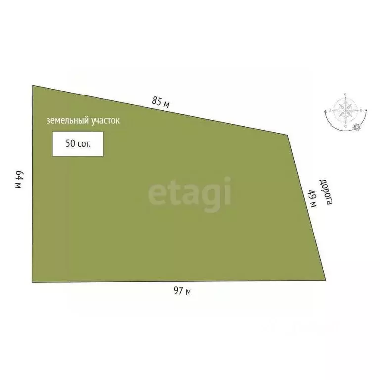 Участок в Тамбовская область, Тамбовский муниципальный округ, ... - Фото 2