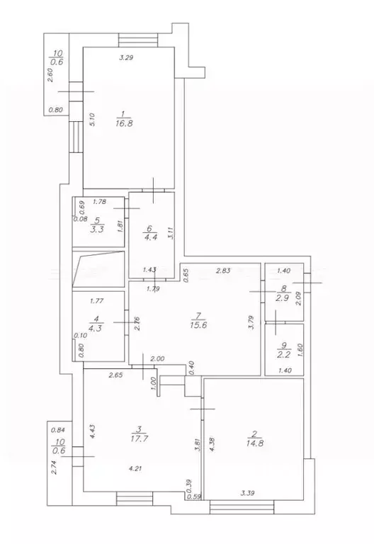 3-к кв. Татарстан, Казань ул. Павлюхина, 110В (88.0 м) - Фото 2