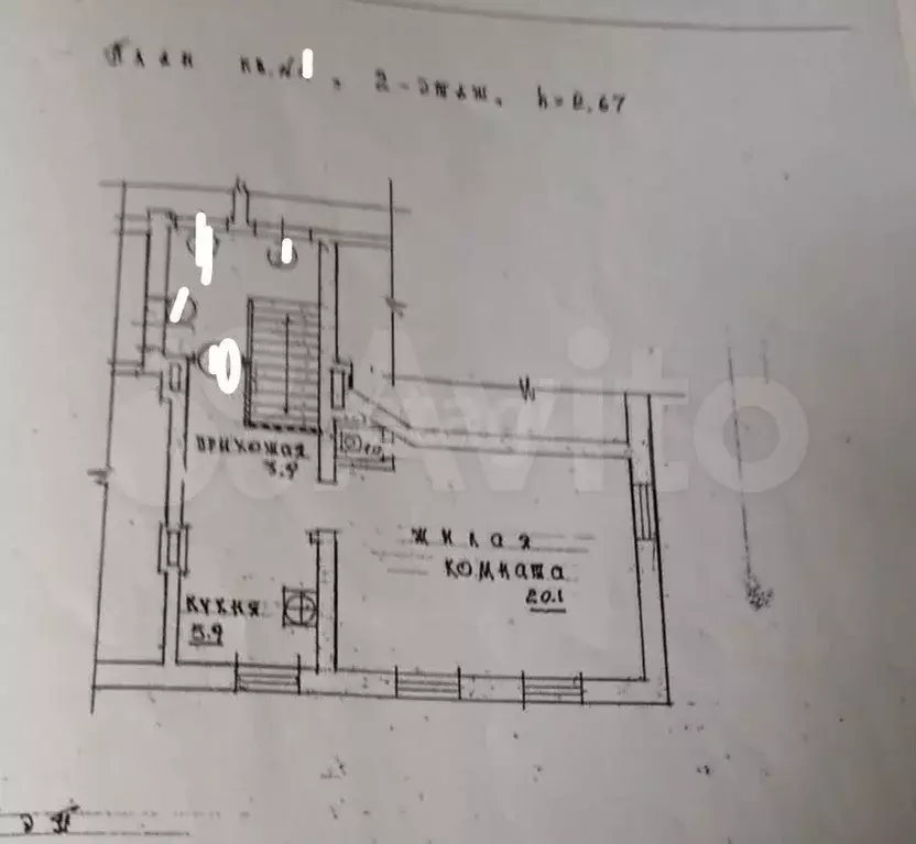 1-к. квартира, 30,9 м, 2/2 эт. - Фото 0