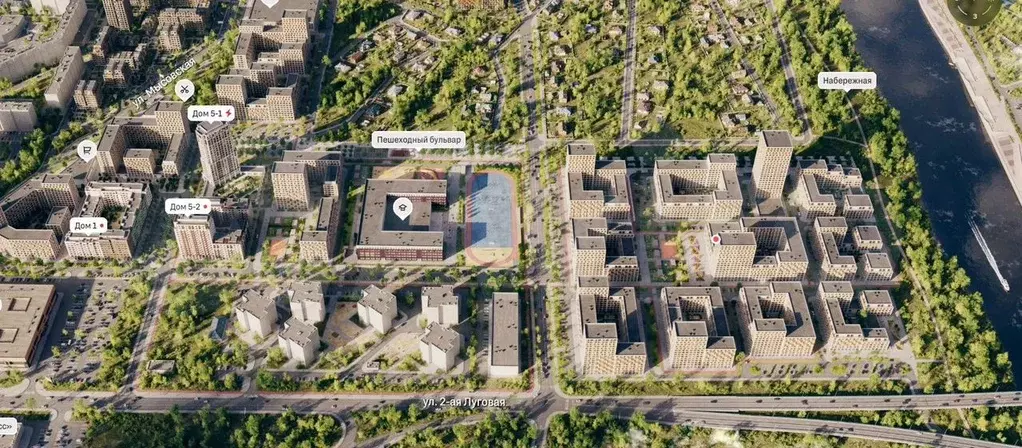 1-к. квартира, 45,4 м, 4/7 эт. - Фото 1