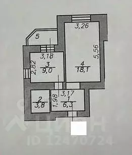 1-к кв. Астраханская область, Астрахань Боевая ул., 72к3 (37.2 м) - Фото 1