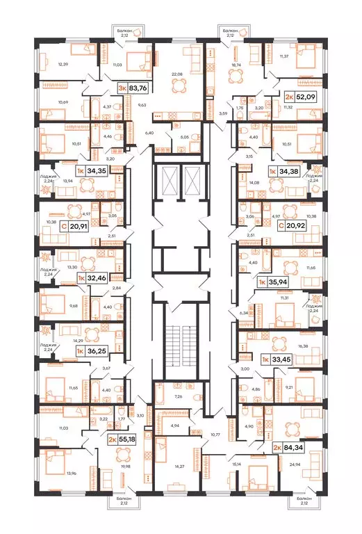 1-комнатная квартира: Тюмень, Полевая улица, 117к12 (33.45 м) - Фото 1