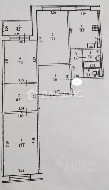 3-к кв. Башкортостан, Уфа ул. Бехтерева, 10/1 (86.8 м) - Фото 2