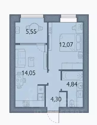 1-к кв. Брянская область, Брянский район, пос. Мичуринский, ... - Фото 0