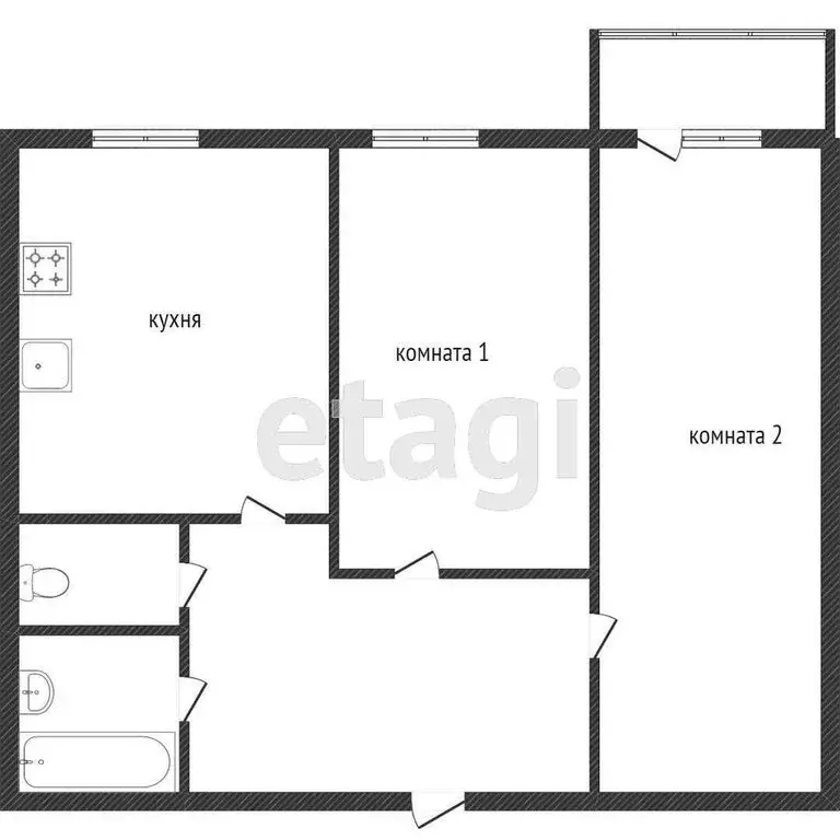 2-комнатная квартира: Златоуст, квартал Медик, 7 (49.4 м) - Фото 0