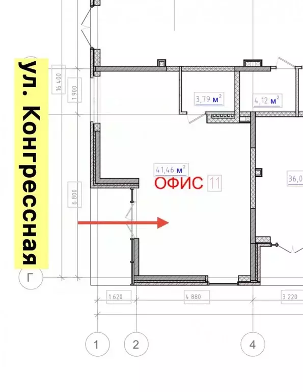 Торговая площадь в Краснодарский край, Краснодар Народная ул., 54лит1 ... - Фото 2