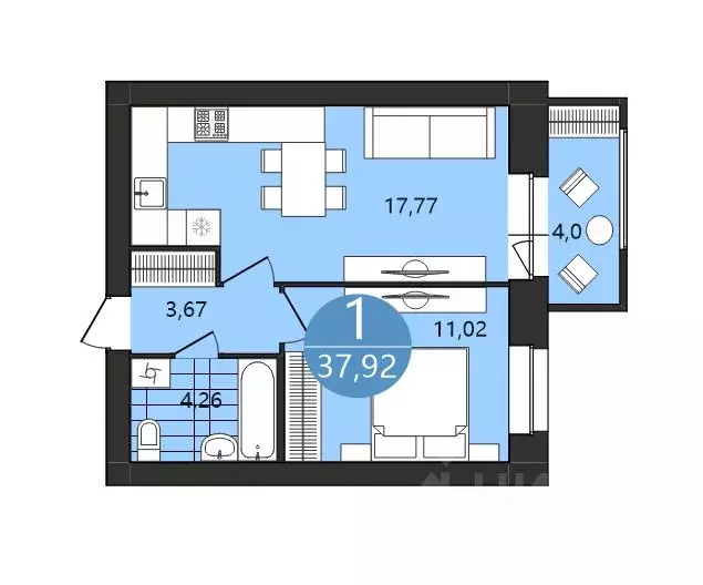 1-к кв. Ярославская область, Ярославль Московский Квартал жилой ... - Фото 1