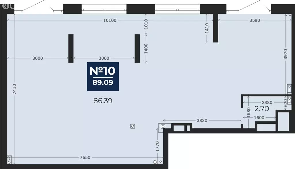 Помещение свободного назначения (89.09 м) - Фото 1