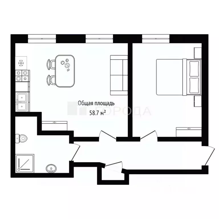 2-к кв. Новосибирская область, Новосибирск ул. Богдана Хмельницкого, ... - Фото 2