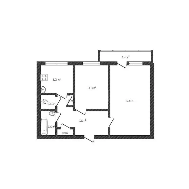 2-комнатная квартира: Брянск, улица Абашева, 8 (53.4 м) - Фото 0
