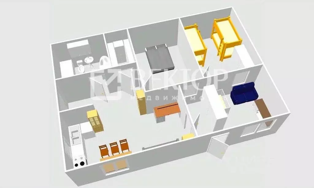 3-к кв. Костромская область, Кострома ул. Машиностроителей, 28 (90.0 ... - Фото 1