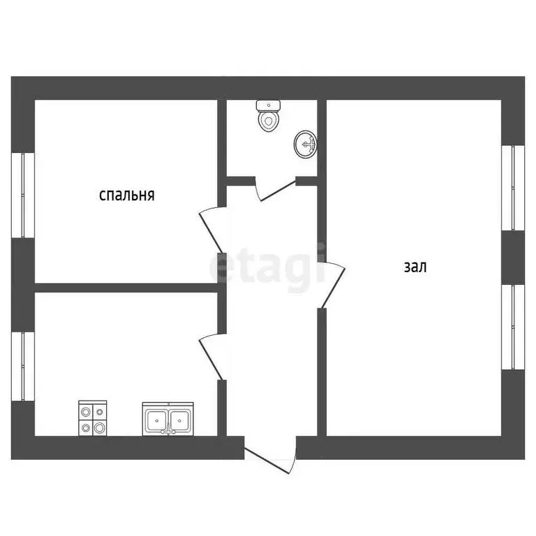 Дом в село Четкарино, улица Механизаторов (37.8 м) - Фото 1