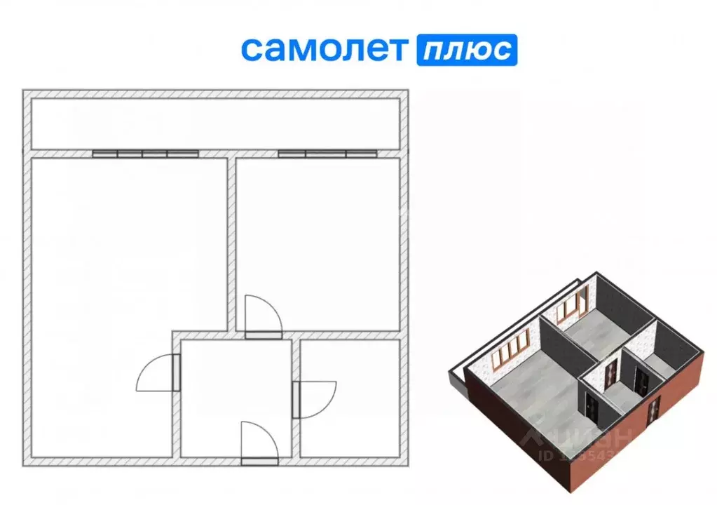 1-к кв. Кемеровская область, Кемерово ул. 2-я Заречная, 7 (36.3 м) - Фото 2