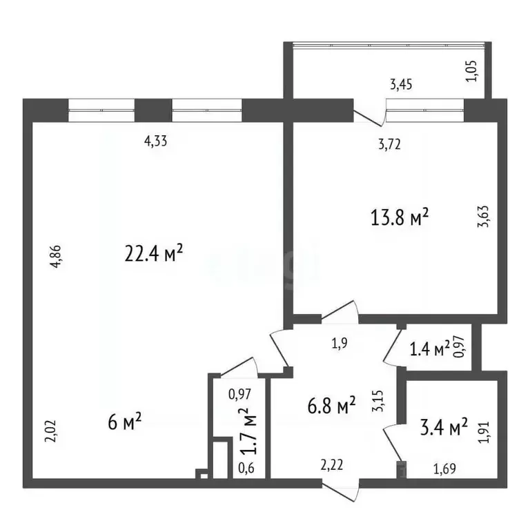 2-к кв. Иркутская область, Иркутск Космический проезд, 1/1 (55.5 м) - Фото 2