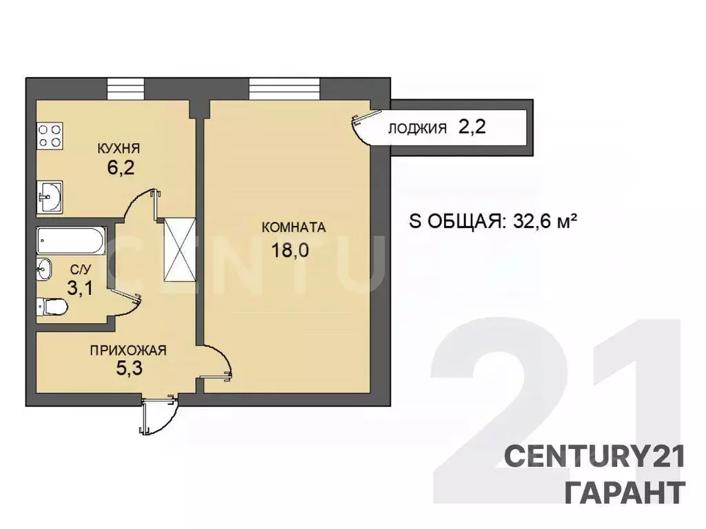 1-к кв. Санкт-Петербург ул. Руднева, 9к1 (32.6 м) - Фото 1