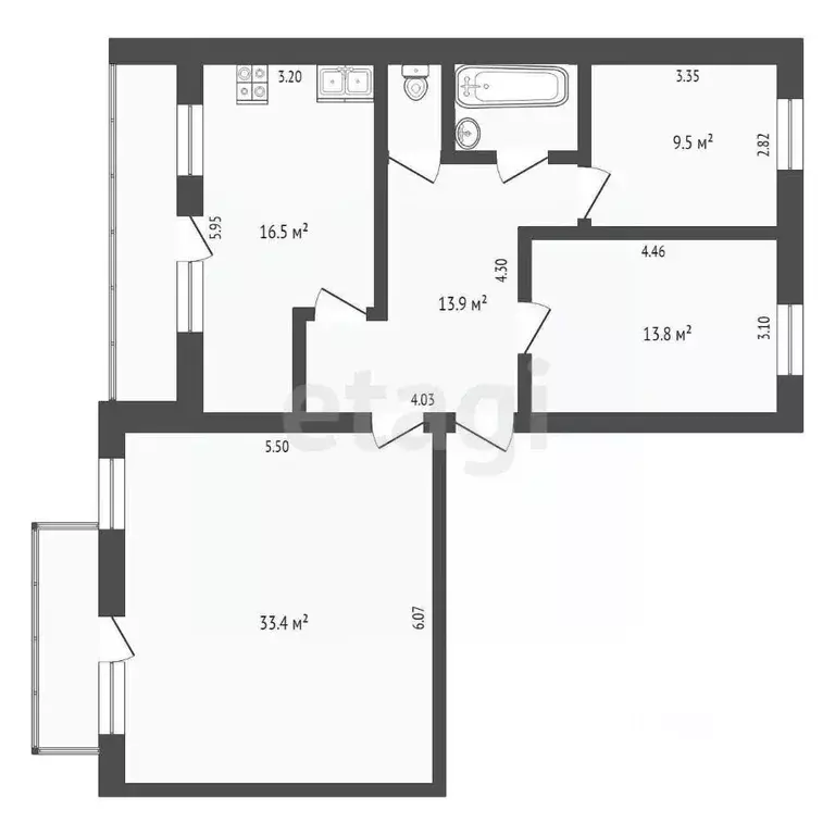 3-к кв. Вологодская область, Шексна рп, Шексна Южная мкр ул. ... - Фото 2