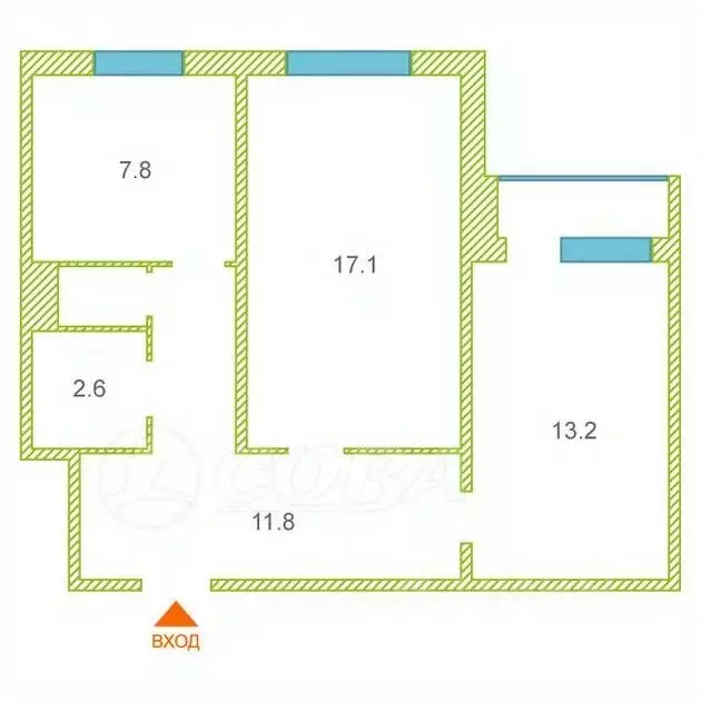 2-к кв. Ханты-Мансийский АО, Нефтеюганск 14-й мкр, 31 (53.5 м) - Фото 0