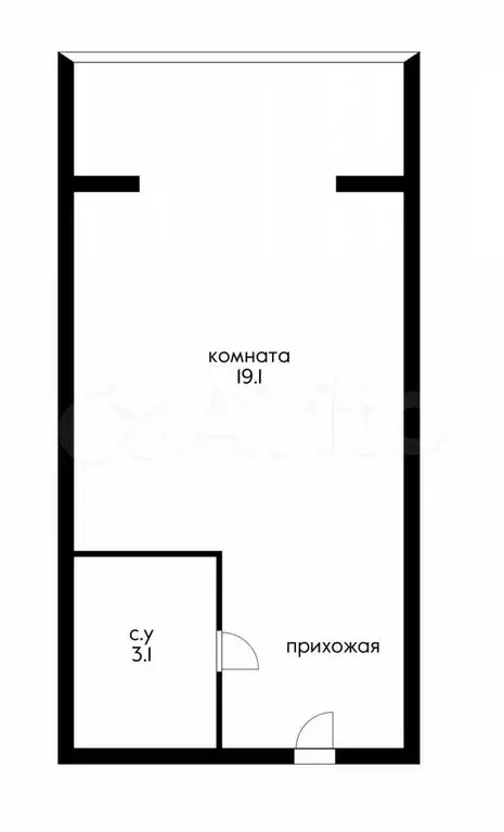 Квартира-студия, 23,5 м, 4/6 эт. - Фото 0