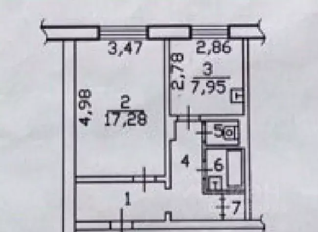 1-к кв. Белгородская область, Старый Оскол Ольминского мкр, 5 (39.0 м) - Фото 2