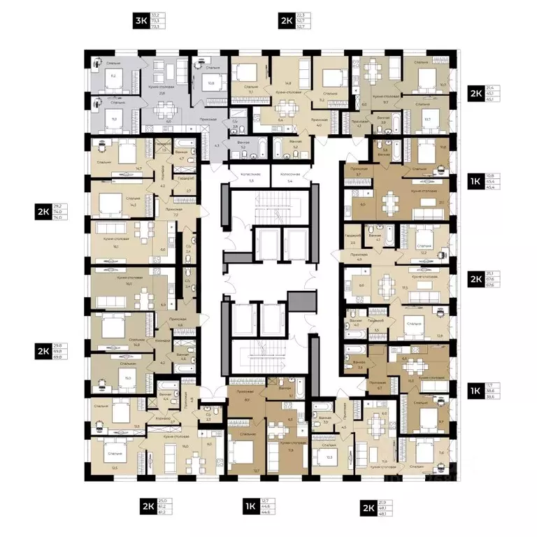 2-к кв. Башкортостан, Уфа ул. Ленина, 192 (74.0 м) - Фото 2