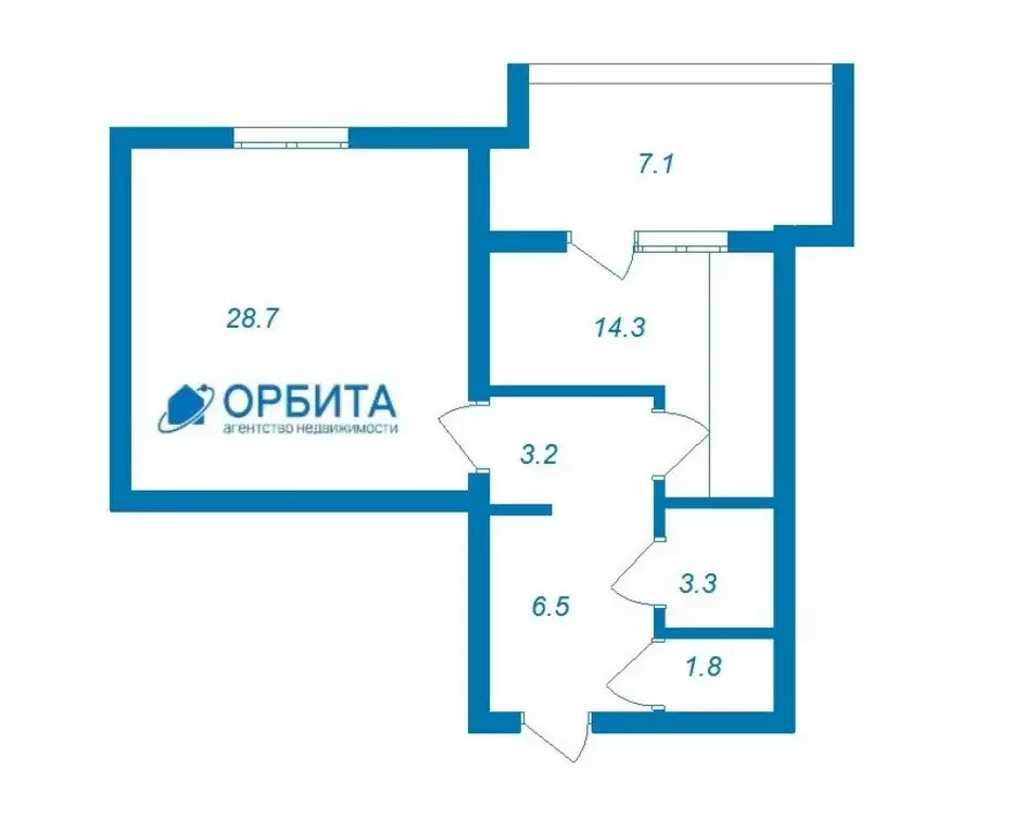 1-комнатная квартира: Тюмень, улица Прокопия Артамонова, 9 (57.6 м) - Фото 0