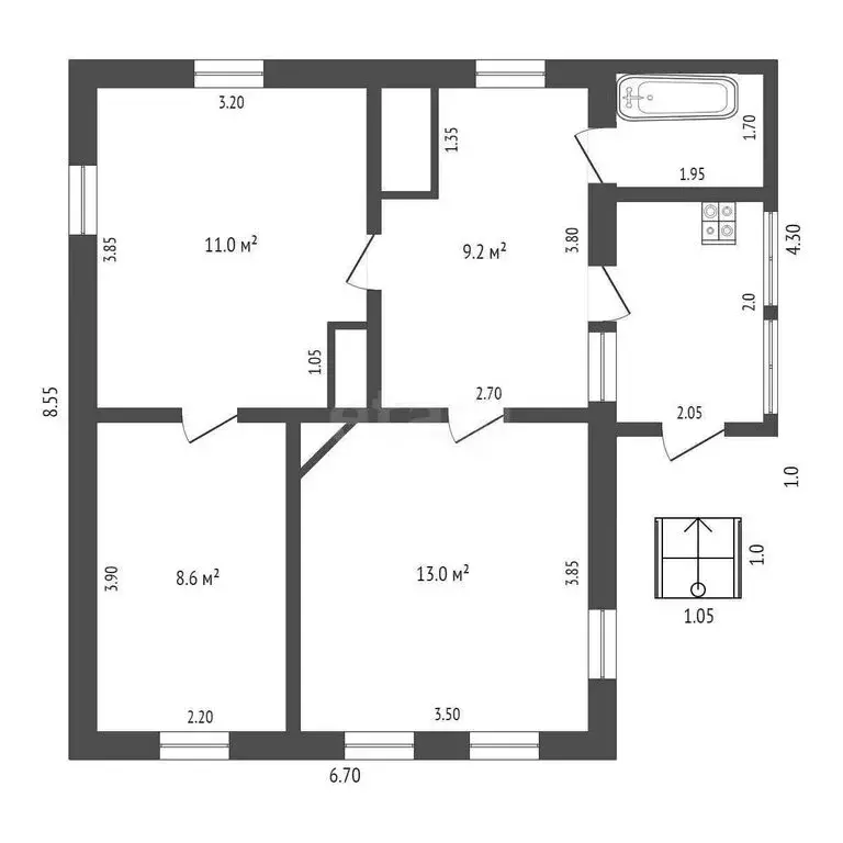 Дом в Белгородская область, Валуйский муниципальный округ, рабочий ... - Фото 1