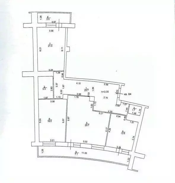 3-к кв. Татарстан, Казань Чистопольская ул., 38 (107.0 м) - Фото 2