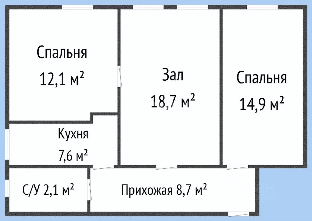 3-к кв. Краснодарский край, Горячий Ключ ул. Ленина, 149 (64.1 м) - Фото 1
