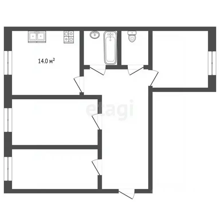 3-к кв. Тамбовская область, Тамбов Советская ул., 161 (78.1 м) - Фото 2
