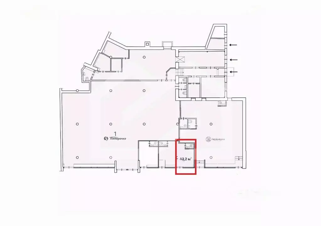 Помещение свободного назначения в Москва Русаковская ул., 25С1 (13 м) - Фото 2