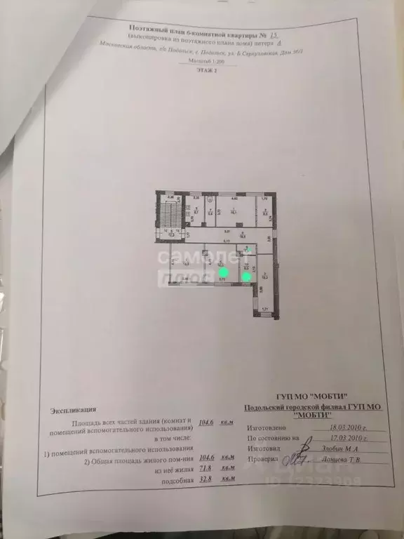 Комната Московская область, Подольск ул. Большая Серпуховская, 36/1 ... - Фото 1