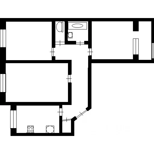 3-к кв. Псковская область, Псков ул. Новоселов, 15 (70.0 м) - Фото 2