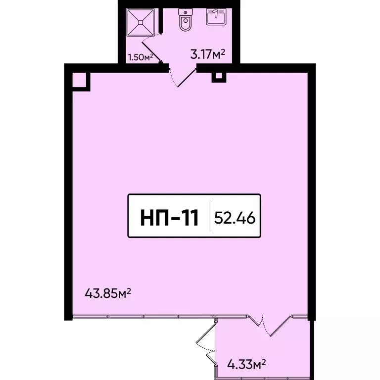 Помещение свободного назначения (52.85 м) - Фото 1
