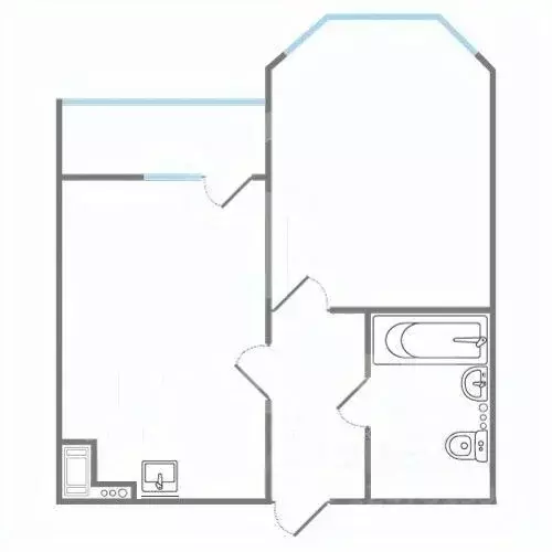 1-к кв. Санкт-Петербург пос. Парголово, Заречная ул., 45к1 (38.5 м) - Фото 2