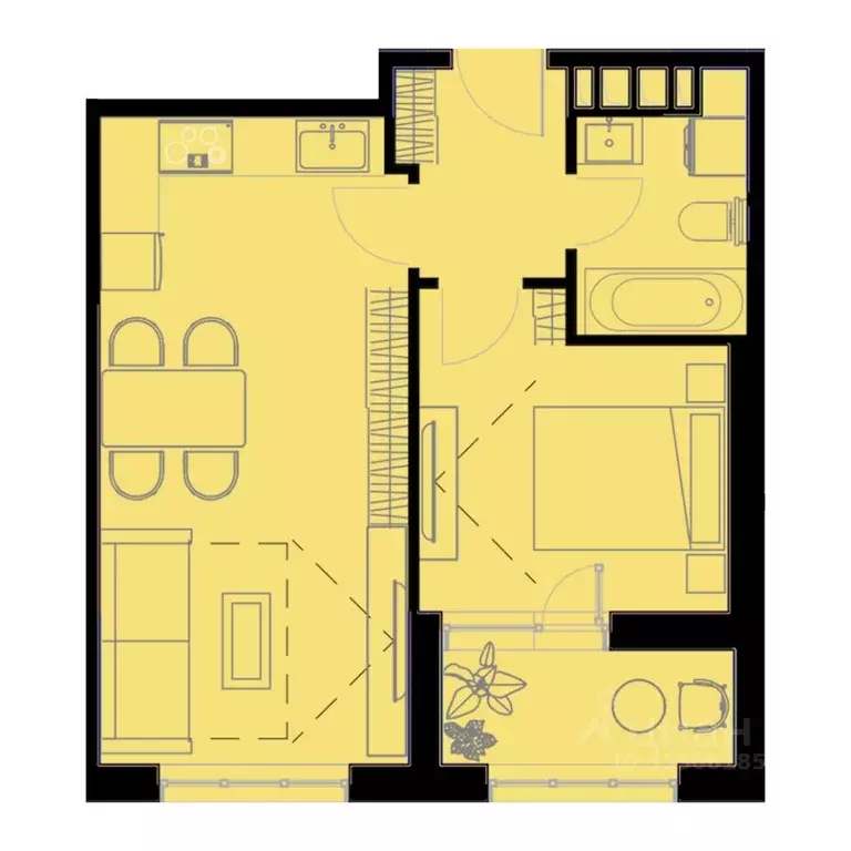 1-к кв. Приморский край, Уссурийск Кленовый парк жилой комплекс (42.1 ... - Фото 1