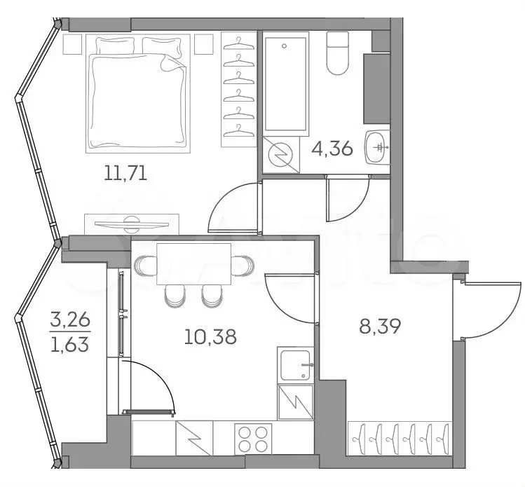 1-к. квартира, 36,5 м, 21/28 эт. - Фото 0